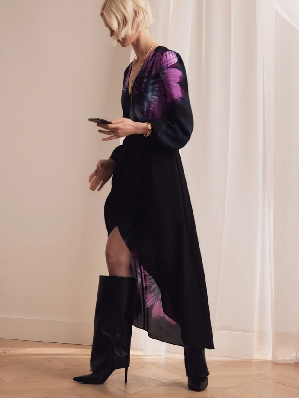 I.N.C. Skylar Fold Over Cuffed Dress Boots Stilleto US6